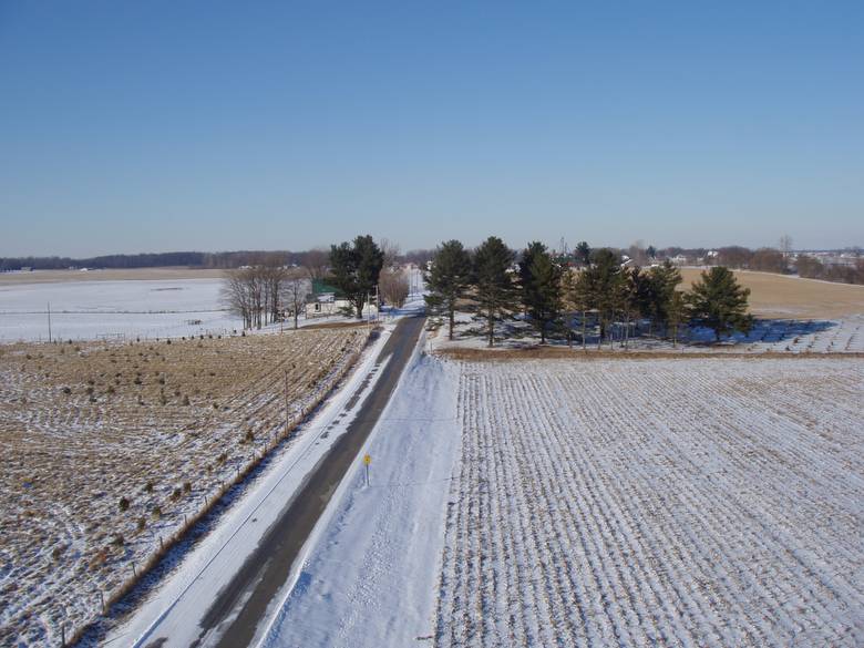 Aerial of Road into Twelve Mile